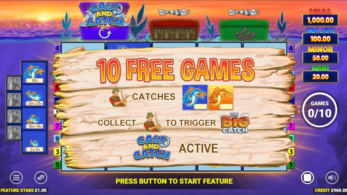 Fishin Frenzy Lure Em In mobile slot interface